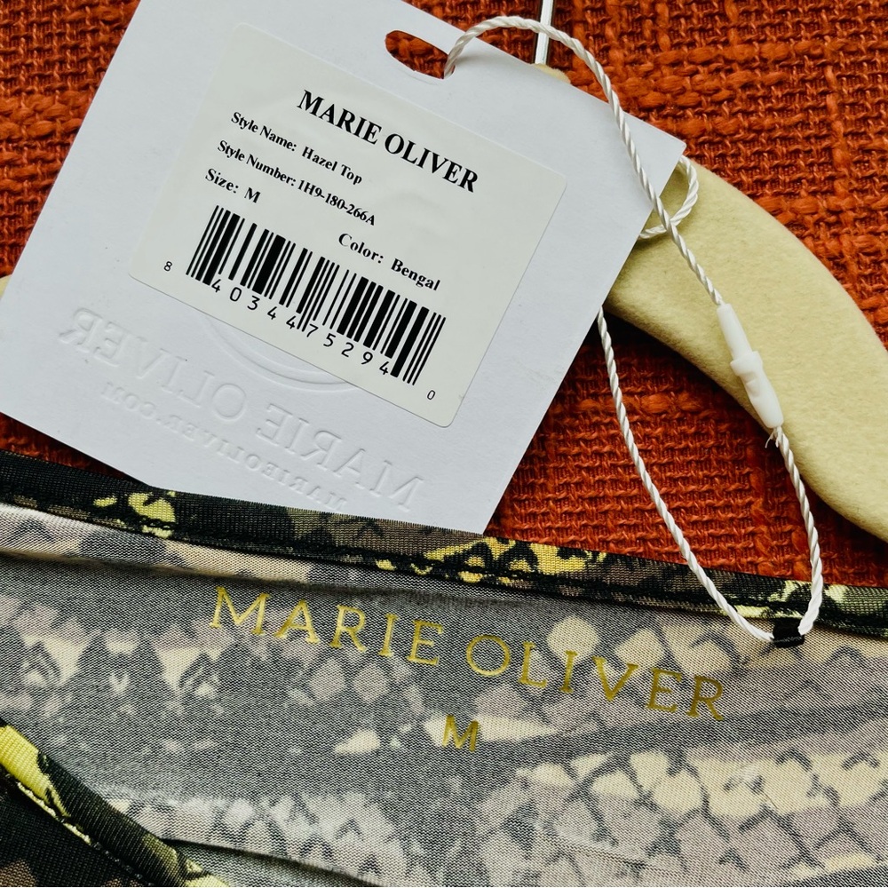 Marie Oliver Hazel Top Blouse In Bengal Snakeskin Size M NWT - Picture 7 of 15